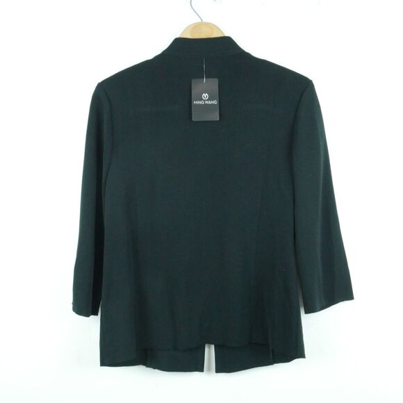 Ming Wang XS Jacket Knit Blazer Black Studded Artsy Elegant Career Office Modern - Picture 6 of 8